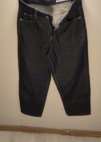 Kahverengi Bol Kesim Kadın Denim Pantolon