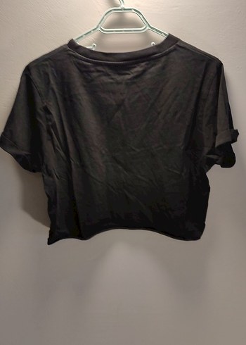 m Beden siyah Renk Siyah Kısa Kollu Kadın Crop Top