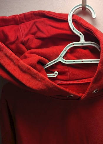 m Beden kırmızı Renk Kadın Kırmızı Kapüşonlu Sweatshirt