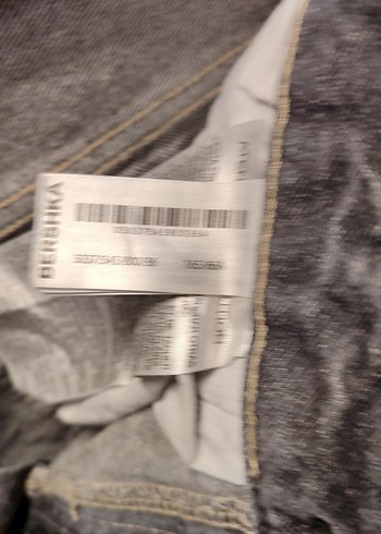 Siyah Kadın Loose Fit Midi Denim Jean - Görsel 7