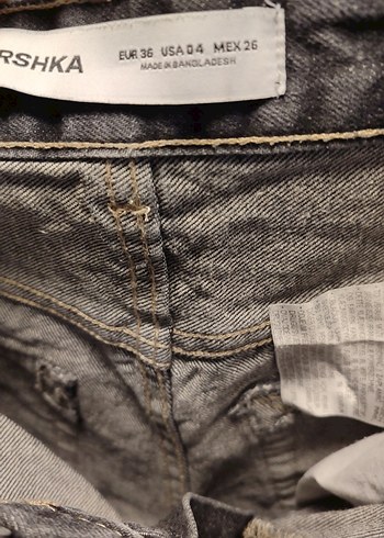 Siyah Kadın Loose Fit Midi Denim Jean - Görsel 6