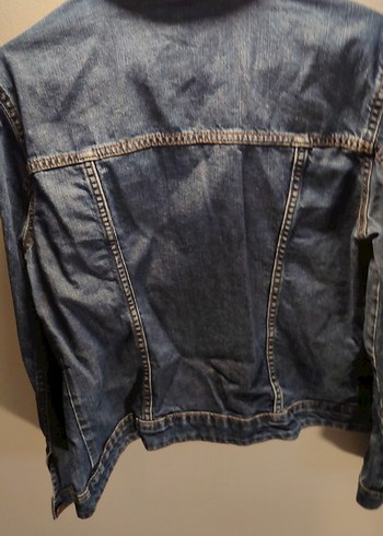 Kadın Mavi Kot Ceket Düğmeli Rahat Kesim - Görsel 4