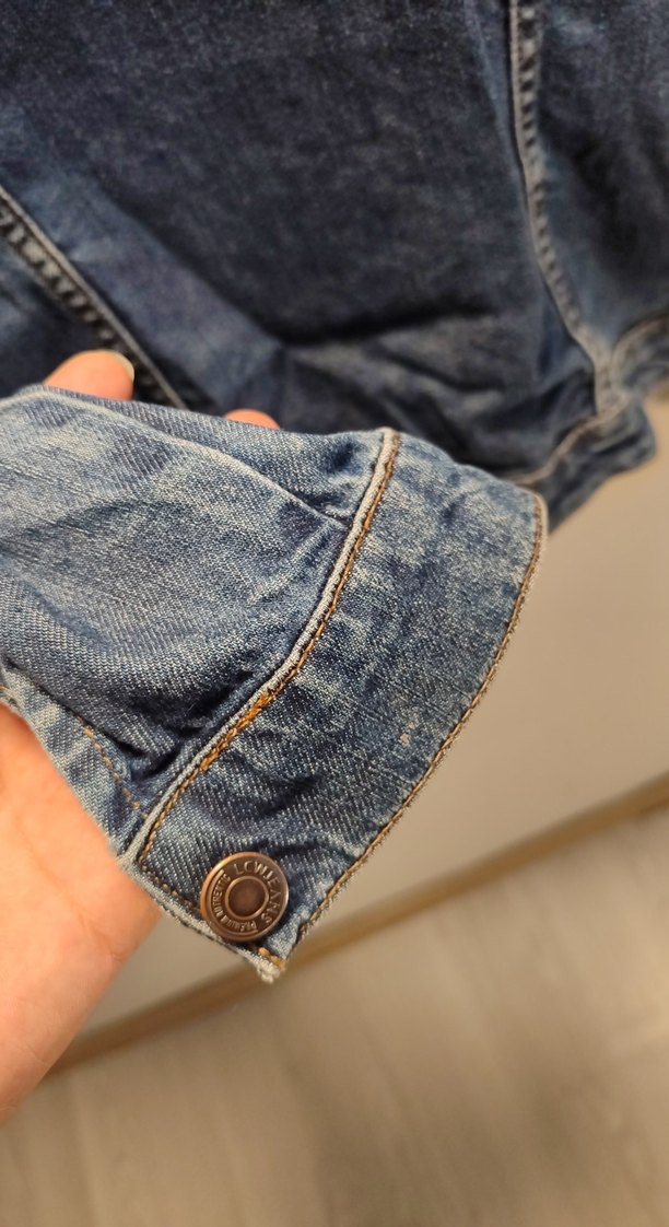 Kadın Mavi Kot Ceket Düğmeli Rahat Kesim - Görsel 5