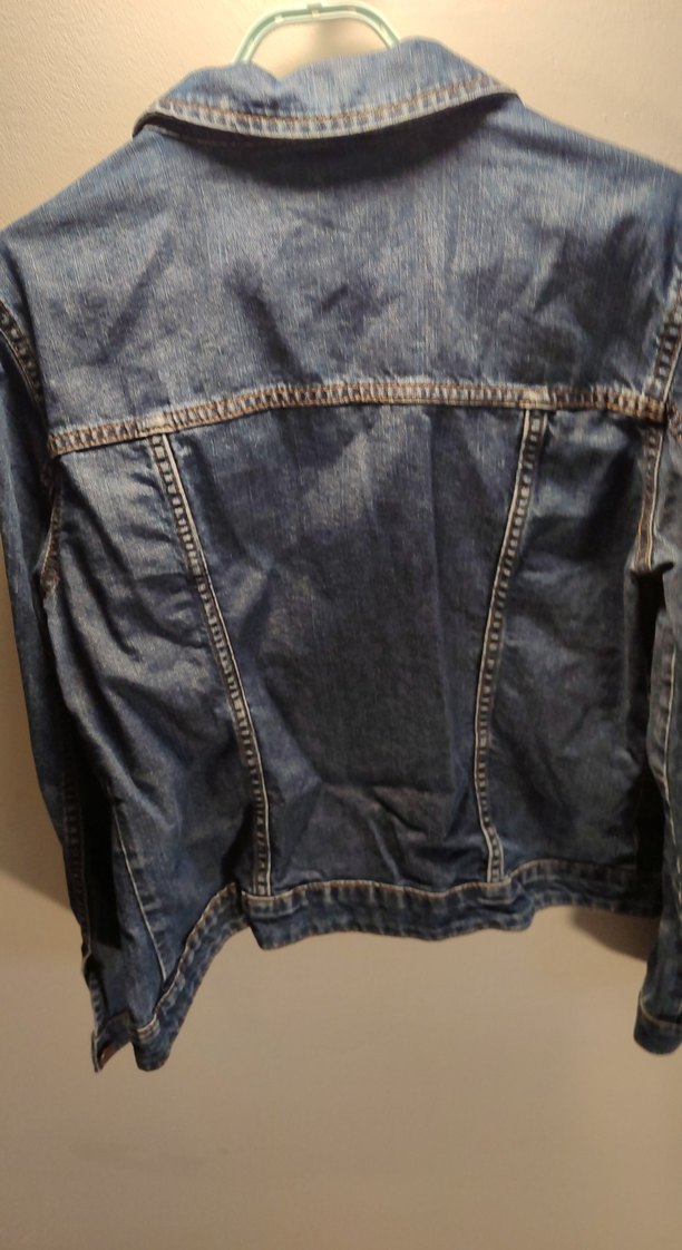 Kadın Mavi Kot Ceket Düğmeli Rahat Kesim - Görsel 4