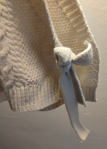 Krem Rengi Örgü Triko Kolsuz Kadın Süveter - Görsel 4