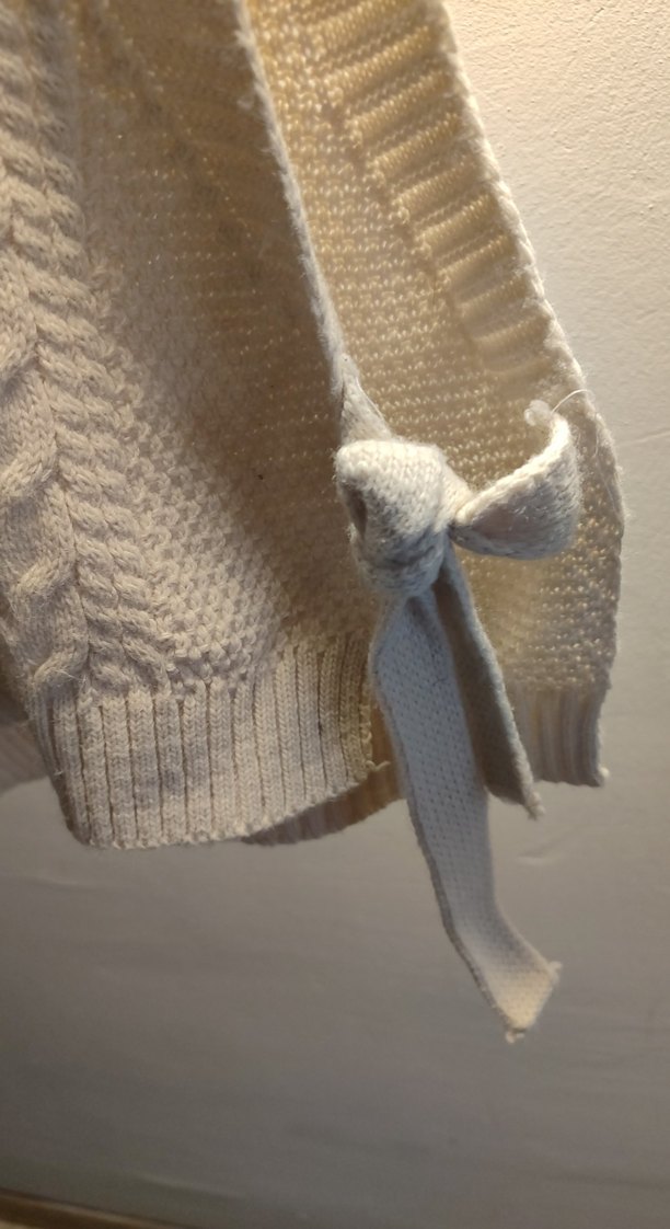 Krem Rengi Örgü Triko Kolsuz Kadın Süveter - Görsel 4