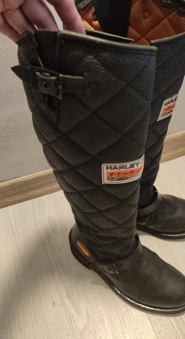 Kadın Siyah Deri Biker Dizüstü Botlar - Görsel 4