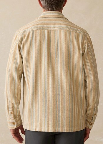 Erkek Bej Bohem Uzun Kollu Gömlek - Görsel 3