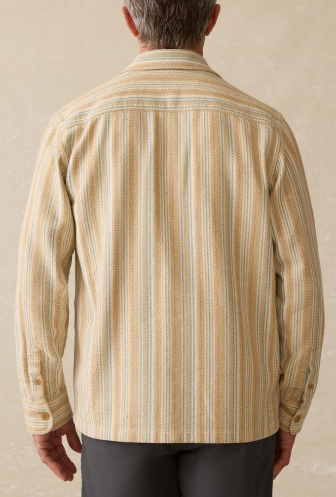 Erkek Bej Bohem Uzun Kollu Gömlek - Görsel 3