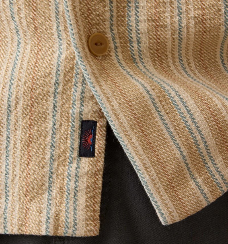 Erkek Bej Bohem Uzun Kollu Gömlek - Görsel 2