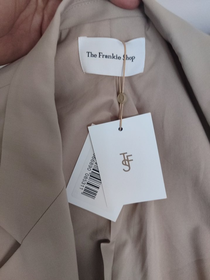 Bej Keten Kadın Ofis Ceket - Görsel 5