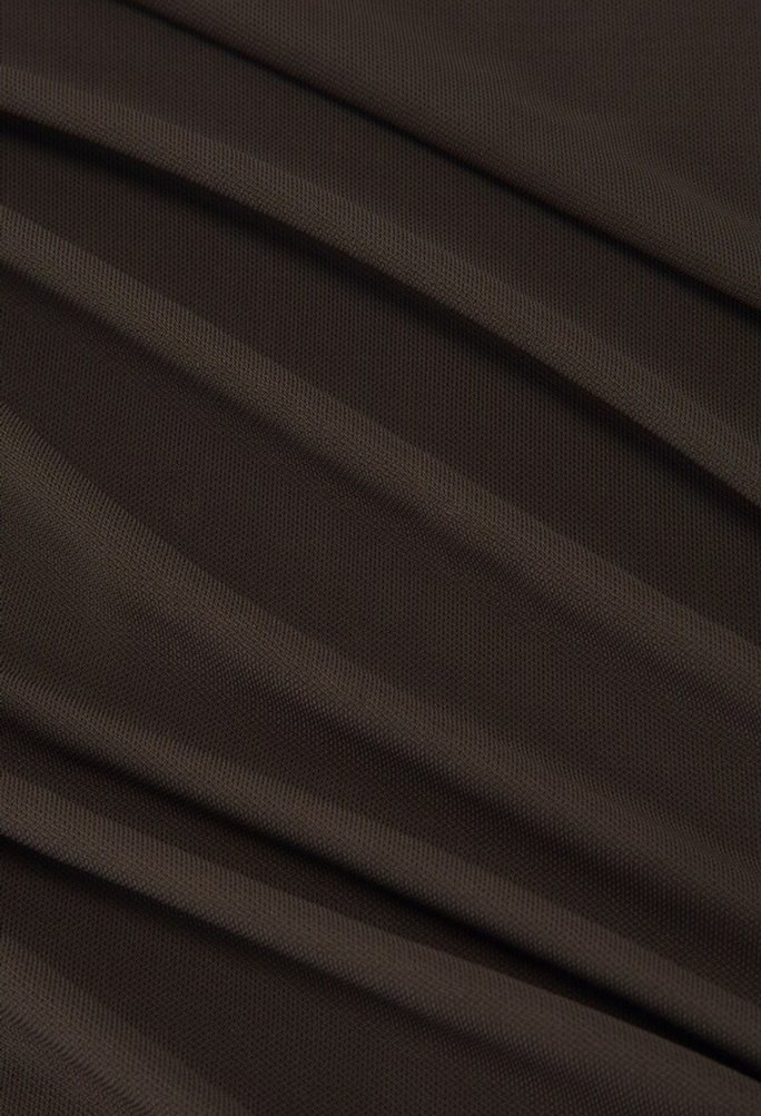 Uzun Kollu V Yaka Kahverengi Kadın Bluz - Görsel 5