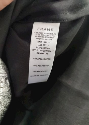 Gri Metalik Düğmeli Kısa Kollu Bluz - Görsel 9