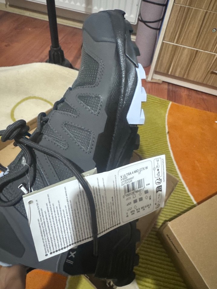 Gri Outdoor Erkek Ayakkabı Velcro Bağcıklı - Görsel 2