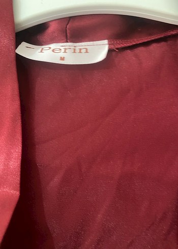 Bordo İşlemeli V Yaka Kadın Bluz - Görsel 3