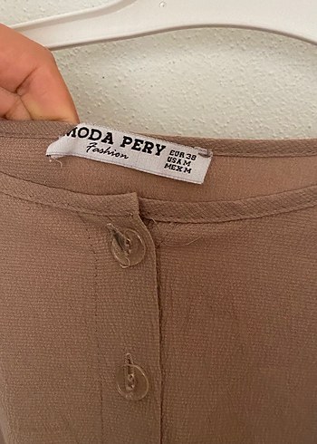 Bej Düğmeli Uzun Keten Elbise - Görsel 3