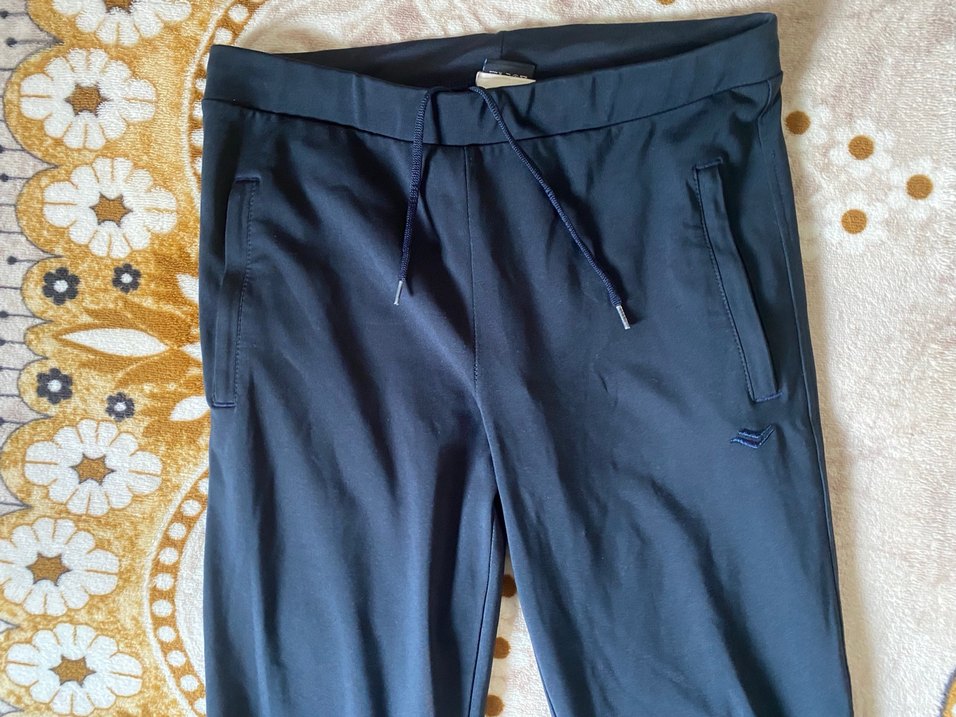 Kadın Mavi Uzun Drapeli Kumaş eşofman - Görsel 2