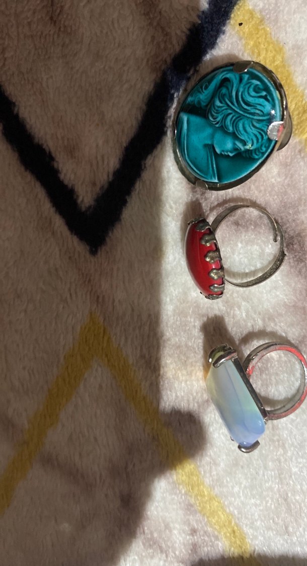 Renkli Vintage Kadın Yüzükleri - Görsel 2