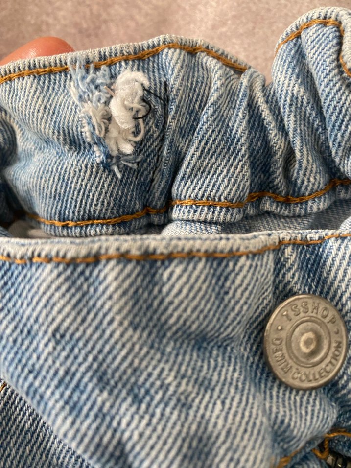 Düğmeli Bol Kesim Midi Kot Pantolon - Görsel 3