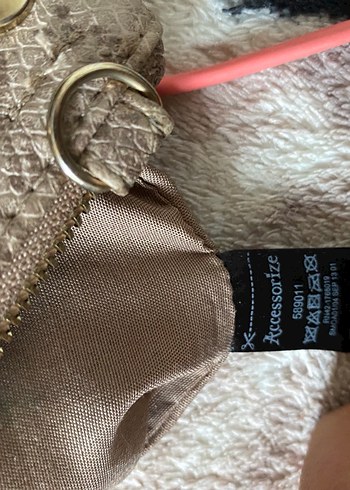 Yılan Desenli Kahverengi Kadın Portföy Çanta - Görsel 4