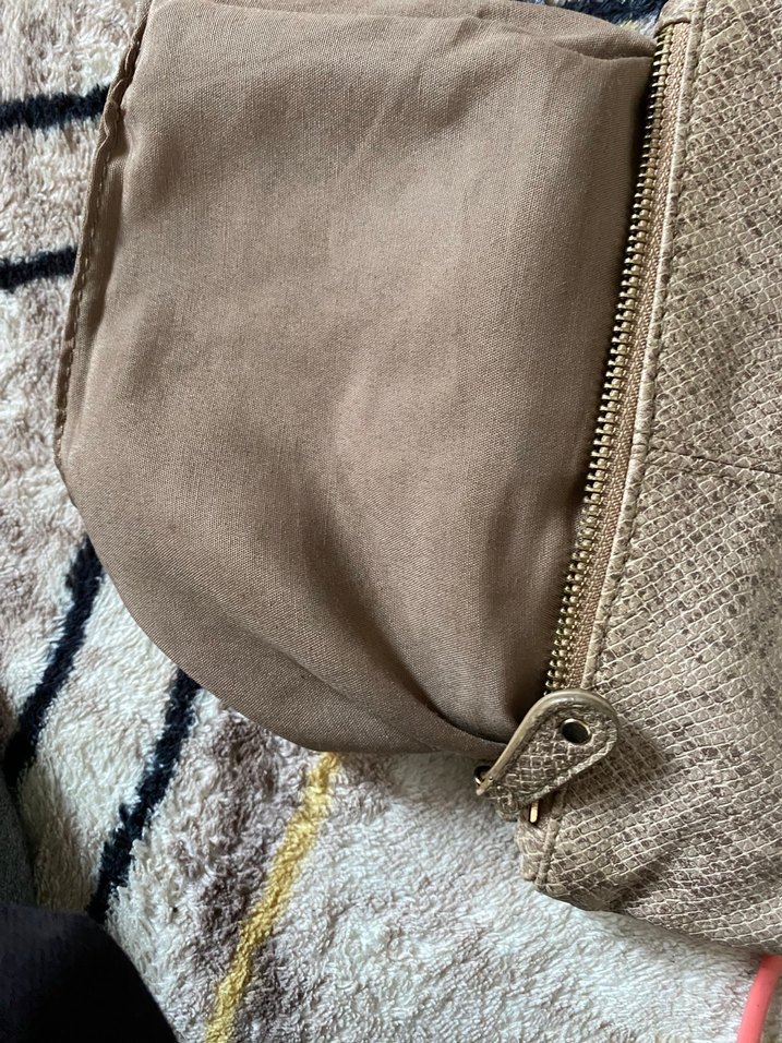 Yılan Desenli Kahverengi Kadın Portföy Çanta - Görsel 5