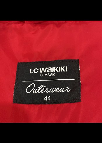 Gri Detaylı Kırmızı Kadın yağmurluk - Görsel 3