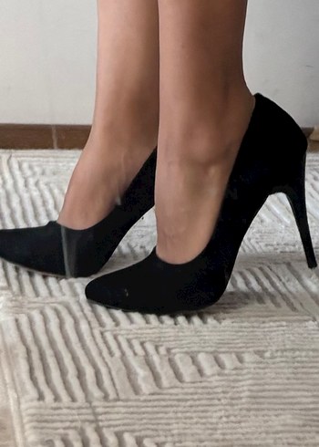 Diğer Siyah Minimalist Stiletto Topuklu Kadın Ayakkabı