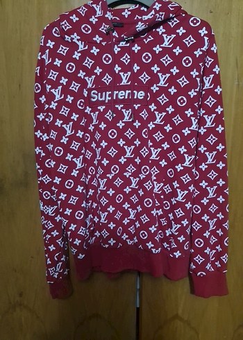 Bordo Baskılı swet Louis vuıtton