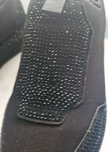 Kadın Siyah Simli  taşlıDolgu Topuk Spor Ayakkabı - Görsel 18