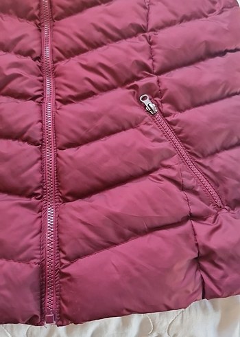 Bordo Kürklü Kadın Şişme Yelek - Görsel 7