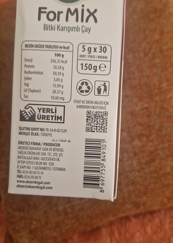 Akzer ForMix Bitki Karışımlı Toz Çay 150g - Görsel 5