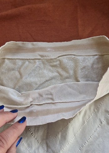 Düz Bej Mini Hamile Şortu korse - Görsel 6