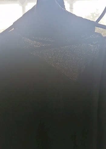 Siyah Uzun Kollu Boğazlı Kadın  kazak ön tarafı fille - Görsel 2