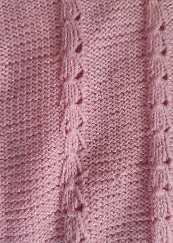 Pembe Örgü Bohem Triko Takım kesim ördüm - Görsel 9