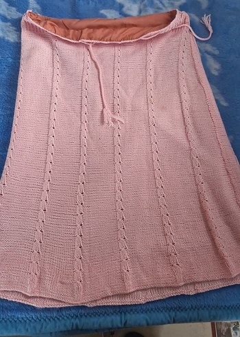 Pembe Örgü Bohem Triko Takım kesim ördüm - Görsel 3