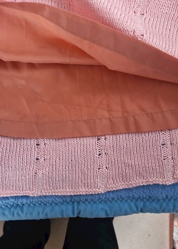 Pembe Örgü Bohem Triko Takım kesim ördüm - Görsel 6