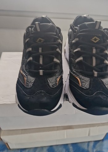 Yılan Desenli Siyah Spor Stiletto Sneaker - Görsel 5