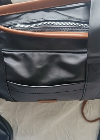 Siyah Deri Tokalı Kadın Çanta Seti - Görsel 4