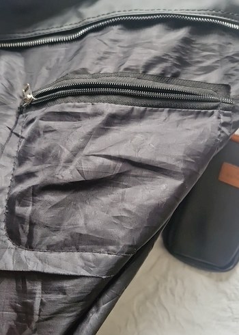 Siyah Deri Tokalı Kadın Çanta Seti - Görsel 10