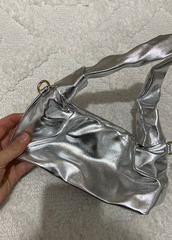 Hobby Life Gri Deri Tokalı Kadın El Çantası