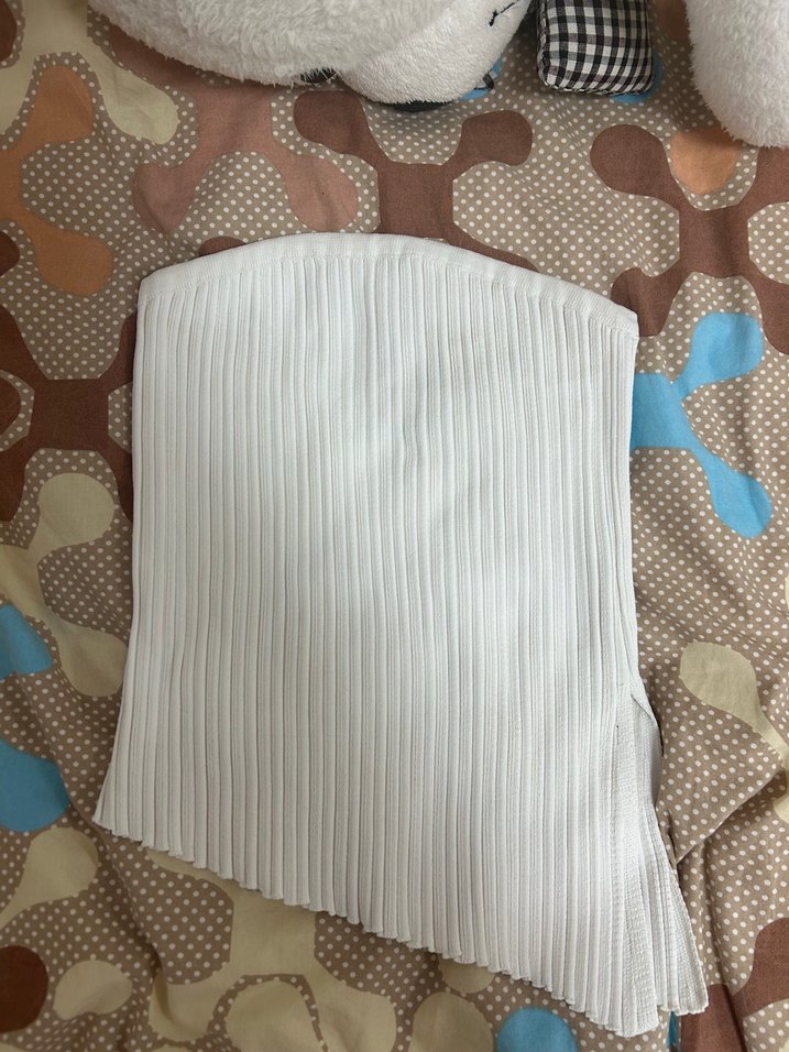 Beyaz straplez crop - Görsel 2