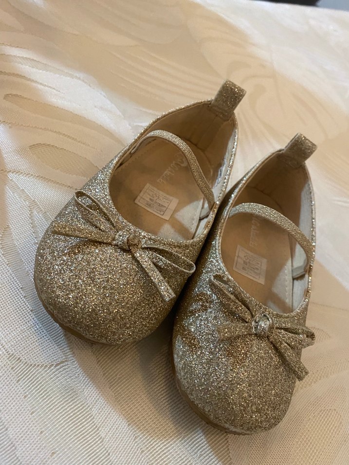 Kız Çocuk Altın Simli Ballet Flats - Görsel 2