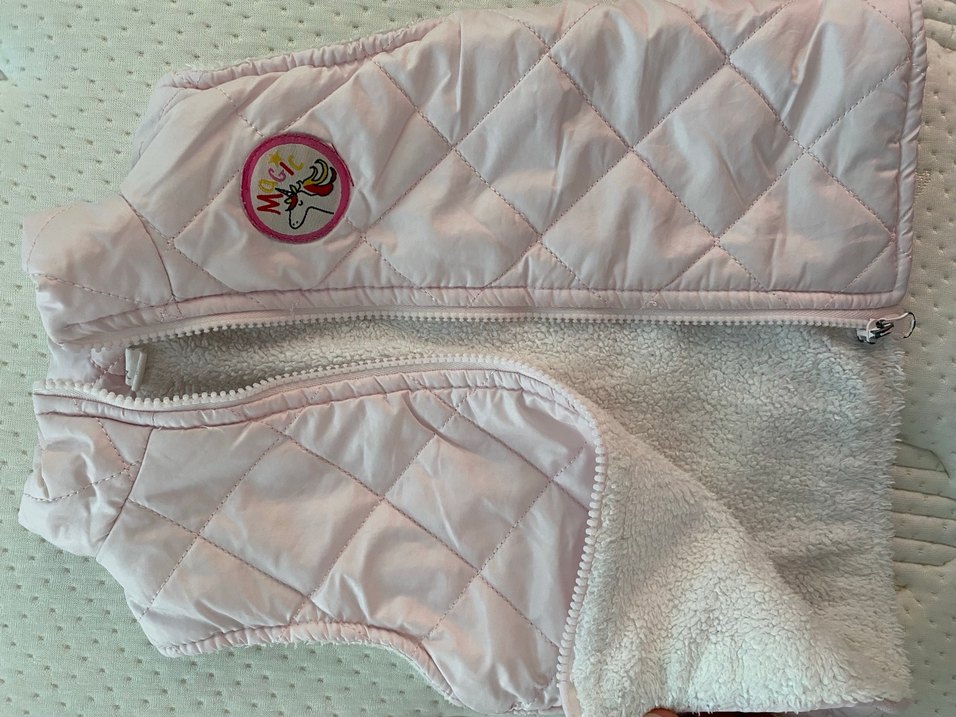 Kızlar için Nakışlı Fermuarlı Pembe Yelek - Görsel 3