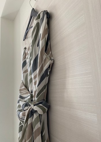 Diğer Zebra Desenli Asimetrik Mini Elbise