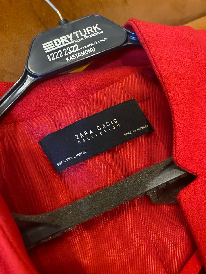 Uzun Kollu Kırmızı Saten Kadın Takım Elbise - Görsel 2