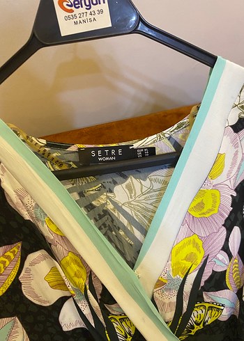 Çiçek Desenli V Yaka Uzun Bohem Elbise - Görsel 2