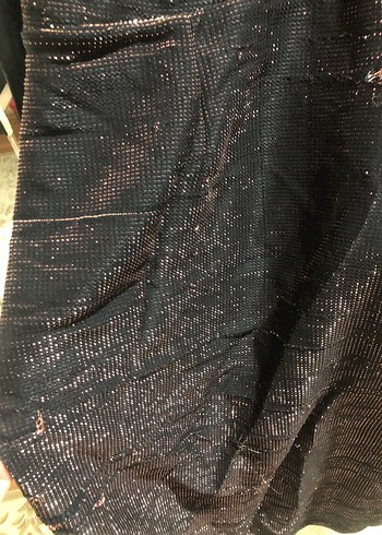 Uzun Kollu Siyah Midi Abiye Elbise - Görsel 4