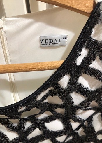 Dantel Detaylı Siyah Midi Abiye Elbise - Görsel 4