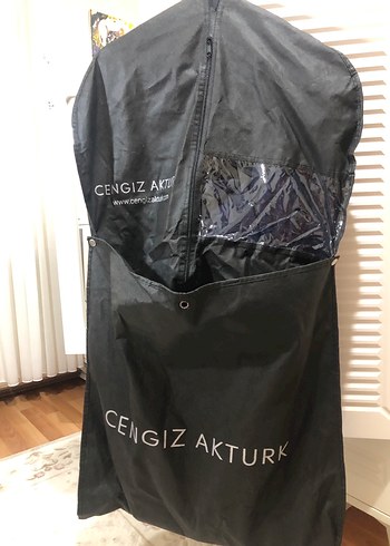 CENGİZ AKTÜRK LACİVERT İŞLEMELİ ABİYE - Görsel 9