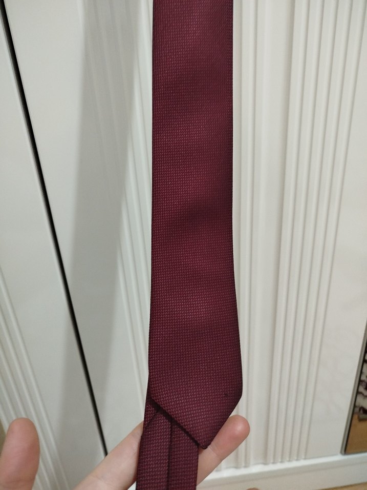 Parlak Bordo Erkek Kravat - Görsel 2
